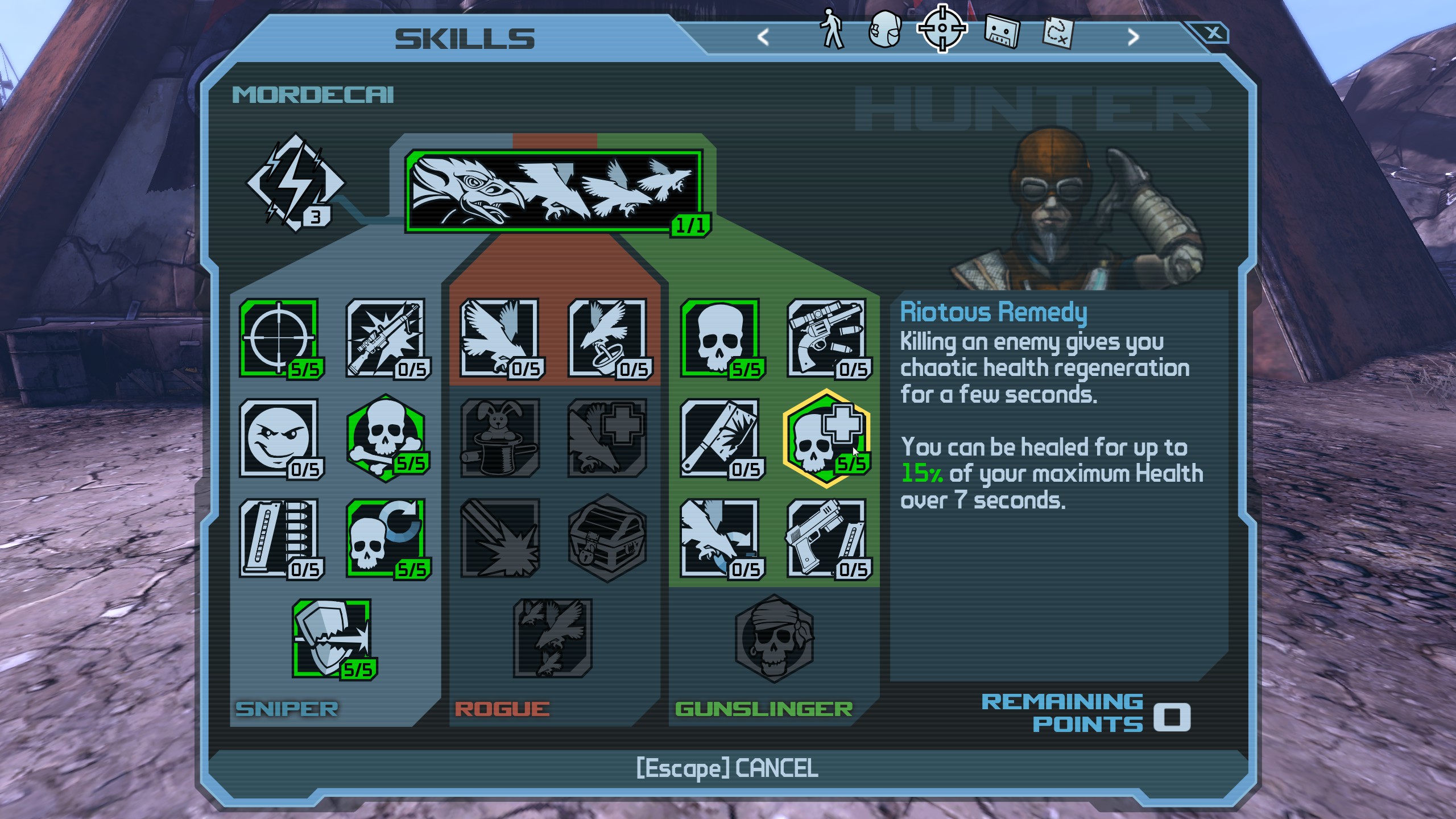 My stat spread from near the end of the main campaign, specced to have high critical damage, while returning various buffs from each killed enemy for a few seconds.