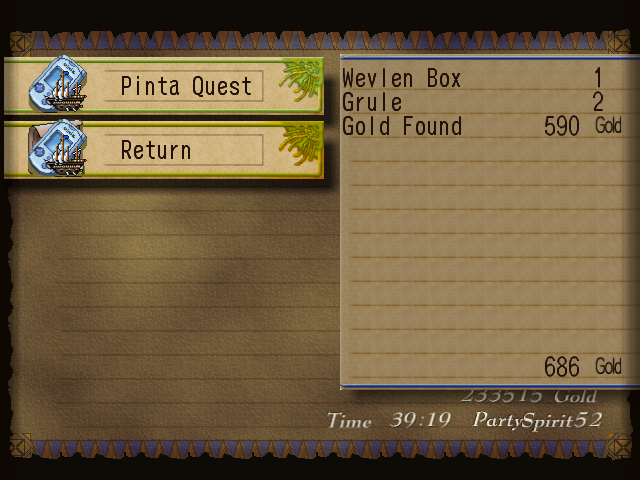 Pinta's Quest Results 3
